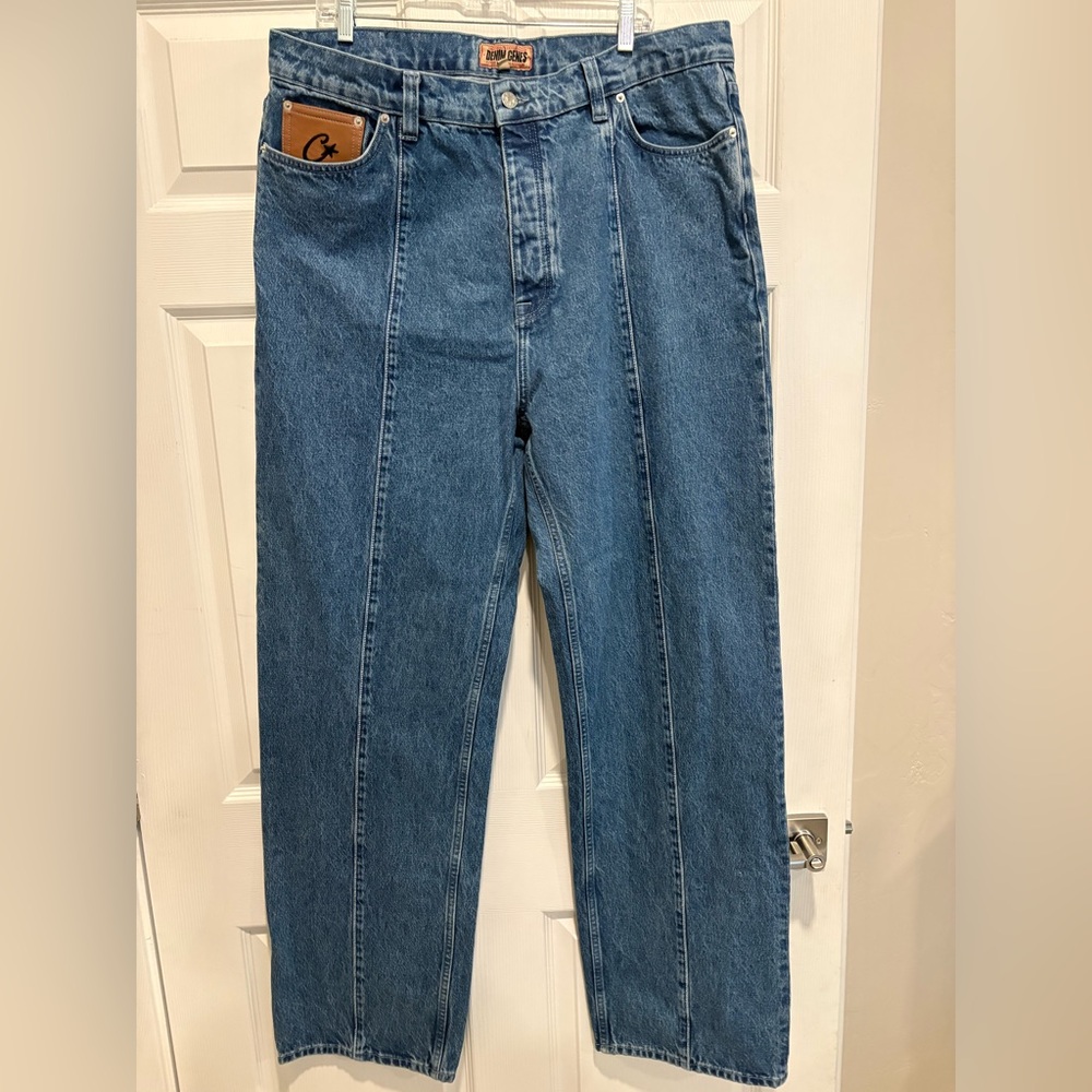 Corteiz Crtz Jeans Sz 38 Excellent Embroidered Logo Baggy‎ buttoned